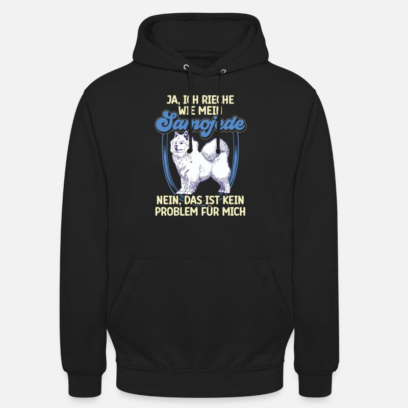 Samojede Samojedenspitz Rieche nach Samojede - Unisex Hoodie - Schwarz