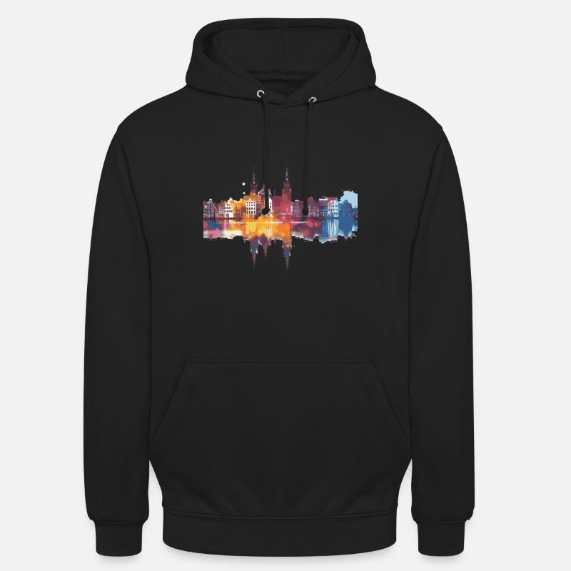 Zwolle - Sweat-shirt à capuche unisexe - noir
