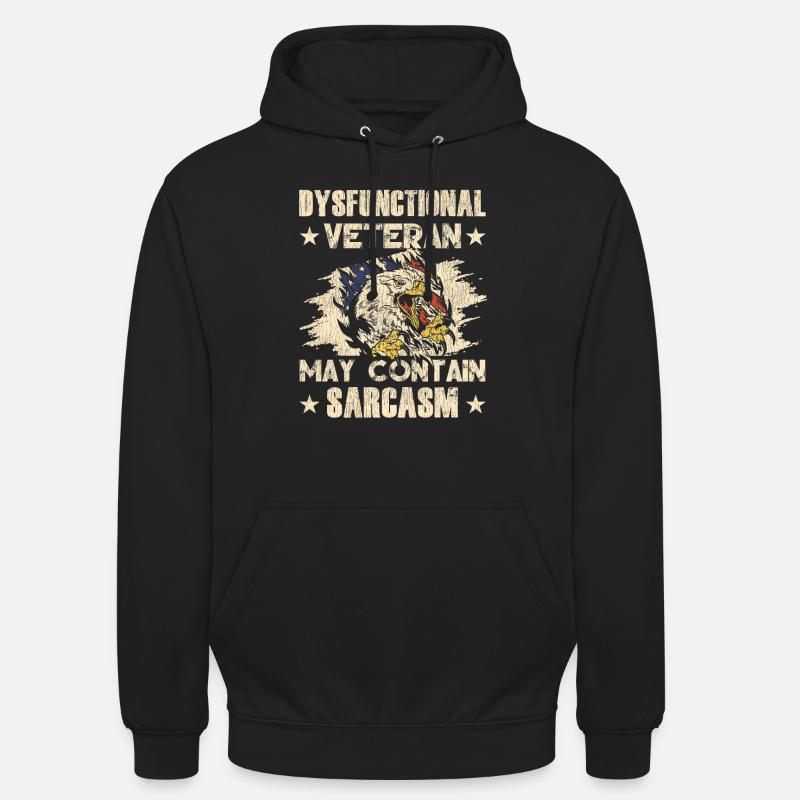 Vétéran Médicamenté Dysfonctionnel - Sweat-shirt à capuche unisexe - noir