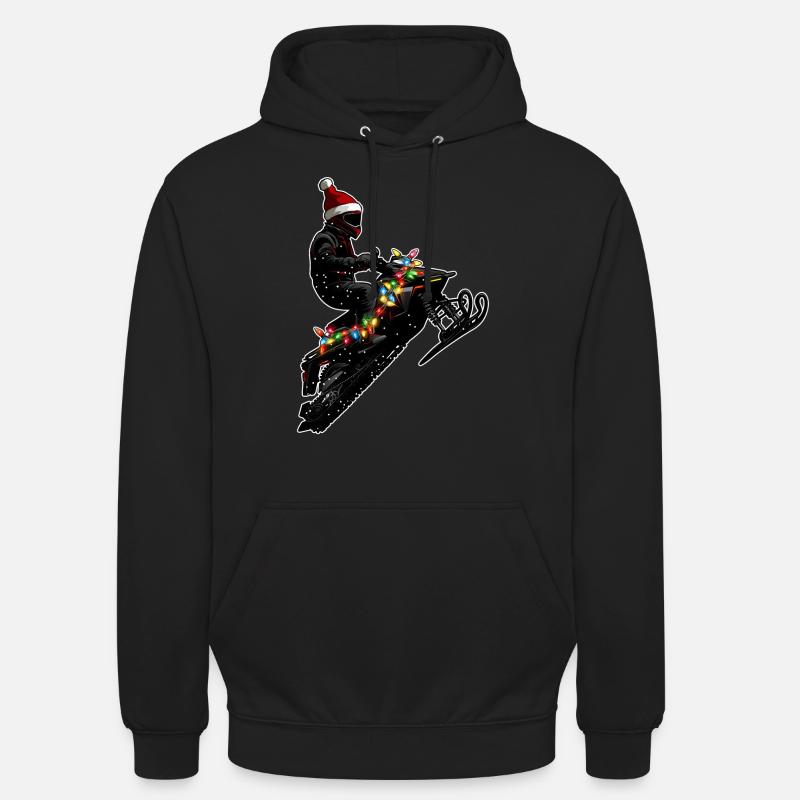 Snowcross snøscooter julenissehatt - Unisex-hettegenser - svart