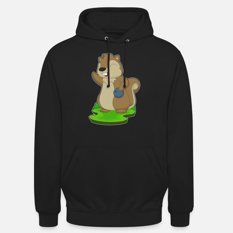 Eichhörnchen Bowling Bowlingkugel - Unisex Hoodie - Schwarz