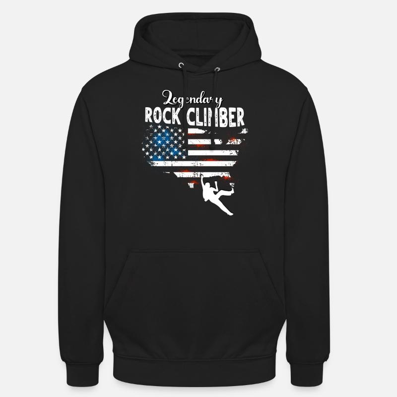 Grimpeurs US - Sweat-shirt à capuche unisexe - noir