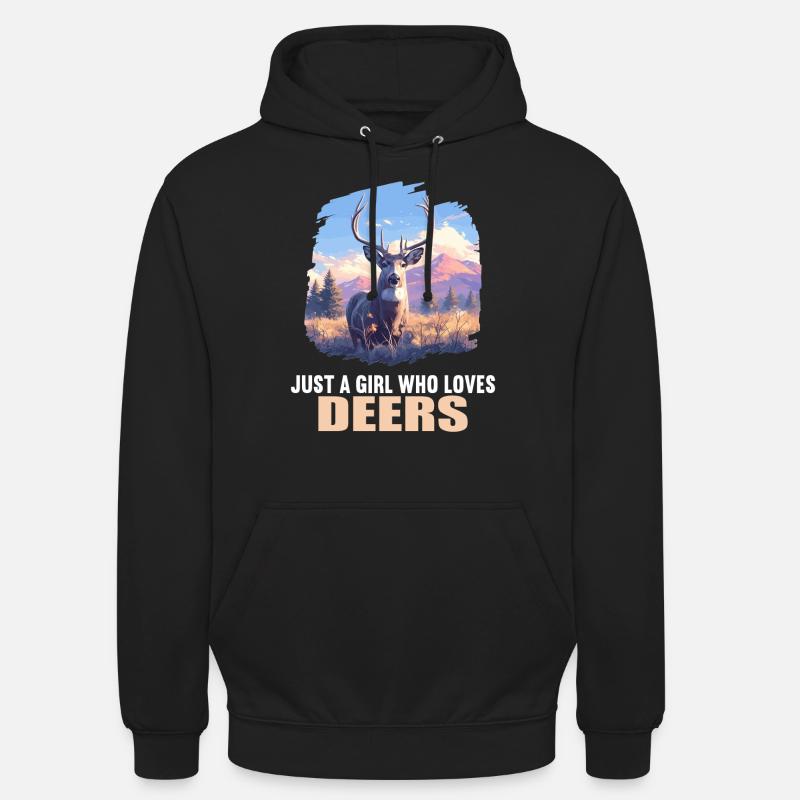 Cerf Cerf - Sweat-shirt à capuche unisexe - noir