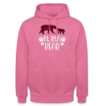 Mama Bear - Unisex Hoodie - Pink - Vorne - Alina (178cm) & Michal (187cm)