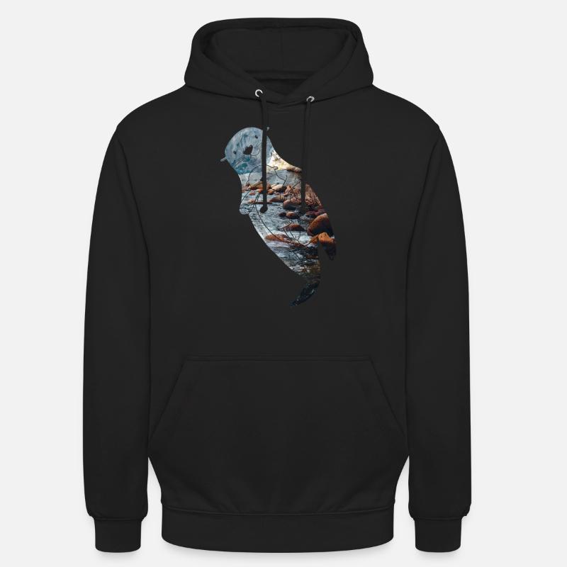 Rivière Otter - Sweat-shirt à capuche unisexe - noir
