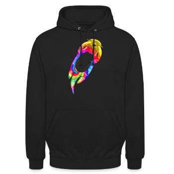 Otter Tie Dye - Unisex Hoodie - Schwarz - Vorne - Alina (178cm) & Michal (187cm)