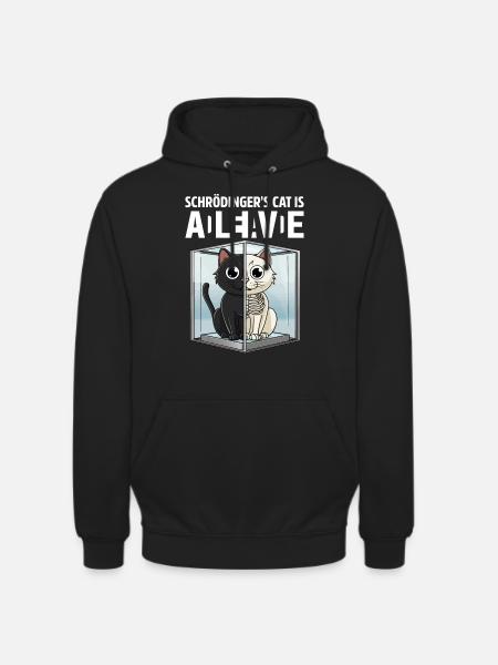 Schrödinger's Cat Dead And Alive - Unisex Hoodie - black