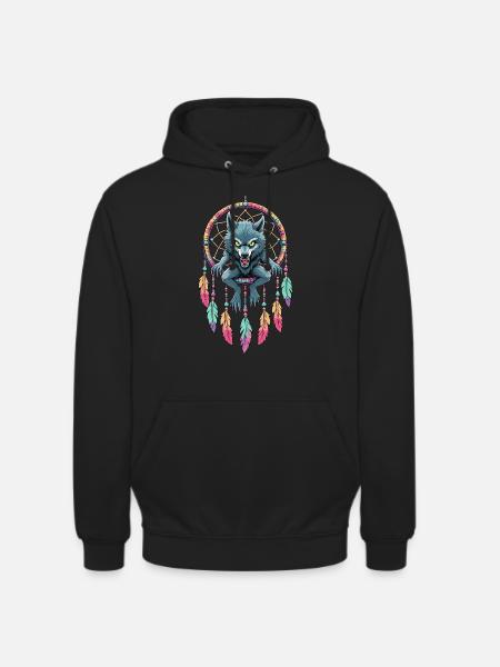 Traumfänger Werwolf - Unisex Hoodie - Schwarz