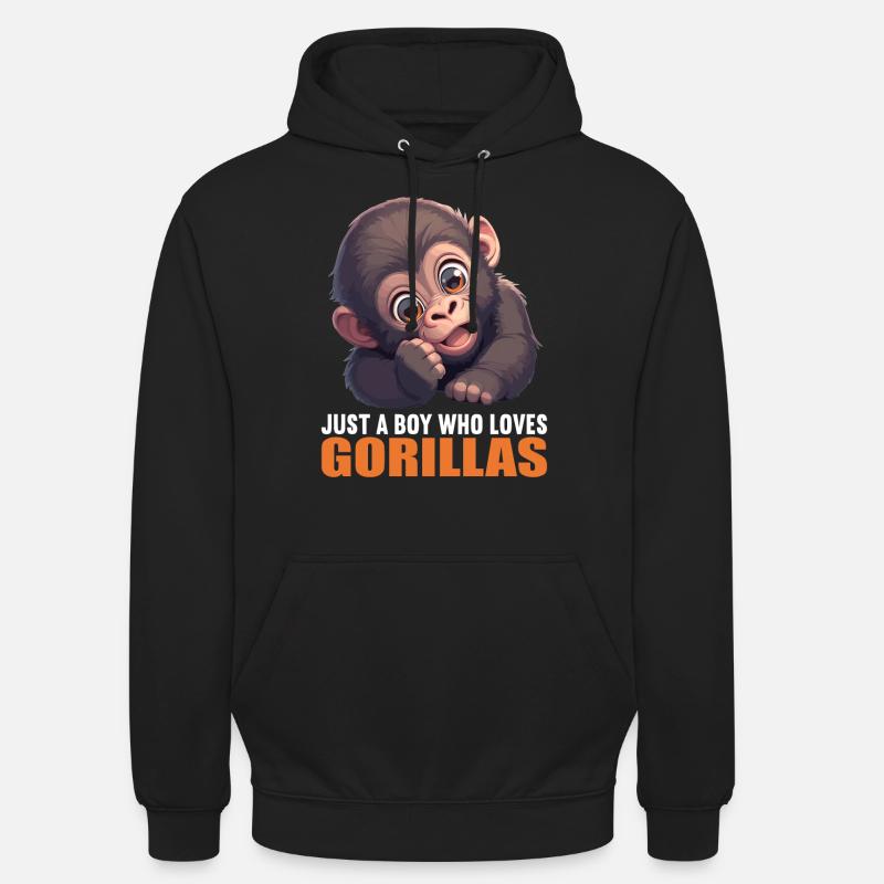 Gorilles Gorilles - Sweat-shirt à capuche unisexe - noir