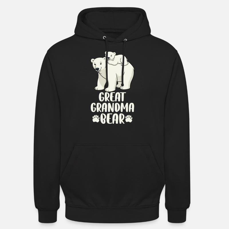 Arrière-grand-mère ours - Sweat-shirt à capuche unisexe - noir
