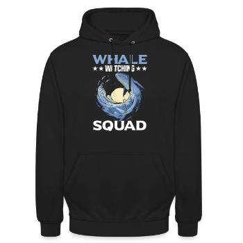 Wal Beobachtung Squad Abenteuer - Unisex Hoodie - Schwarz - Vorne - Alina (178cm) & Michal (187cm)