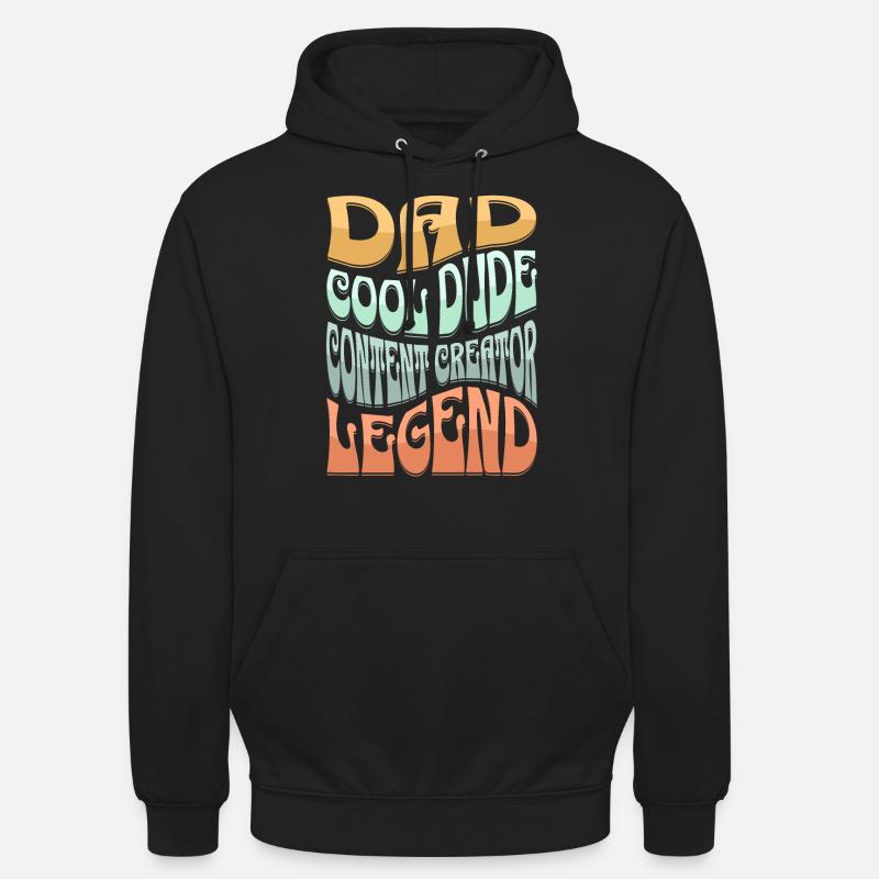 Papa Content Creator - Unisex Hoodie - Schwarz