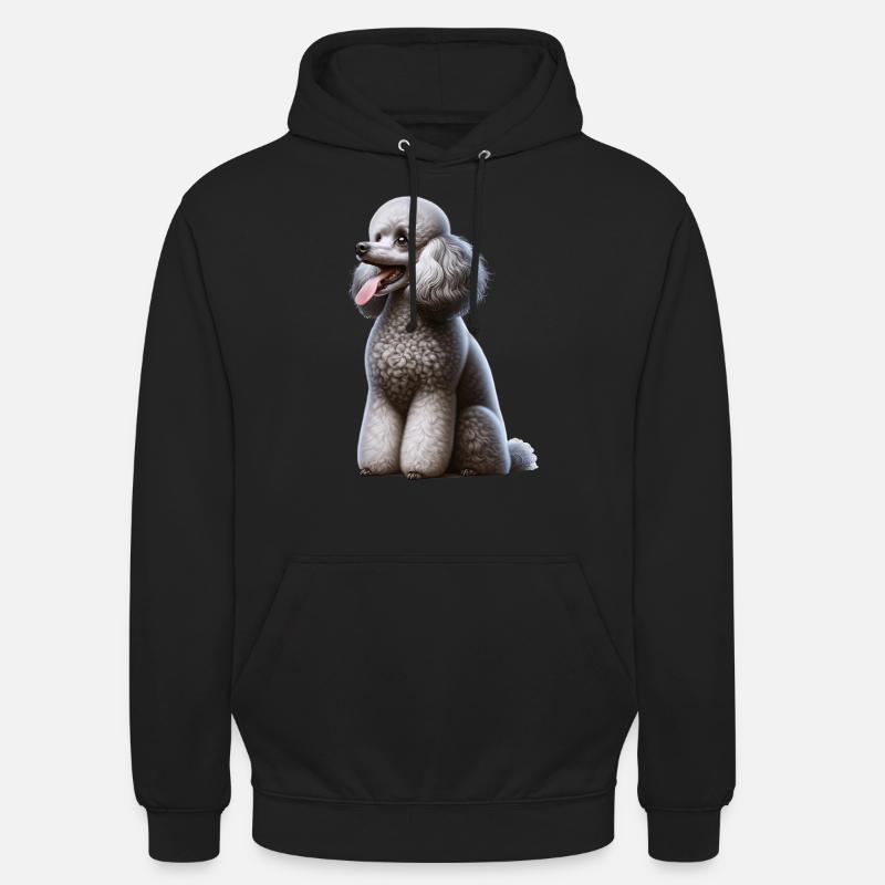Caniche de pudel - Sweat-shirt à capuche unisexe - noir