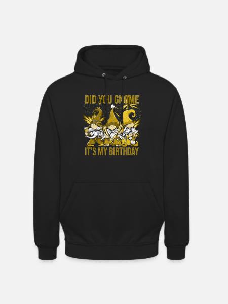 Gnome c’est mon anniversaire - Sweat-shirt à capuche unisexe - noir