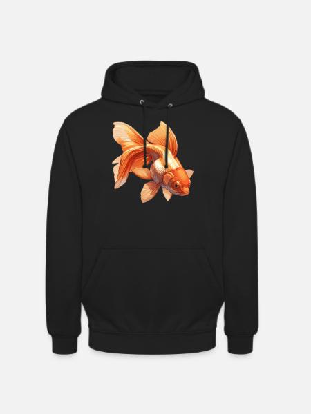 poisson rouge - Sweat-shirt à capuche unisexe - noir