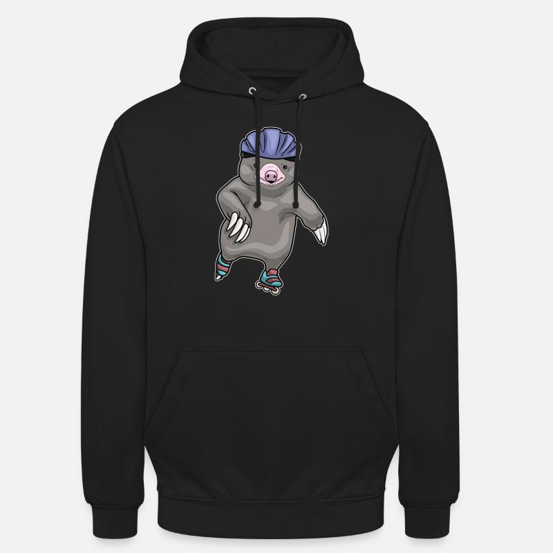 Maulwurf Inline skating Rollschuhe - Unisex Hoodie - Schwarz