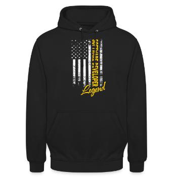 Software Developer Legend - Unisex Hoodie - black - Front - Alina (178cm) & Michal (187cm)