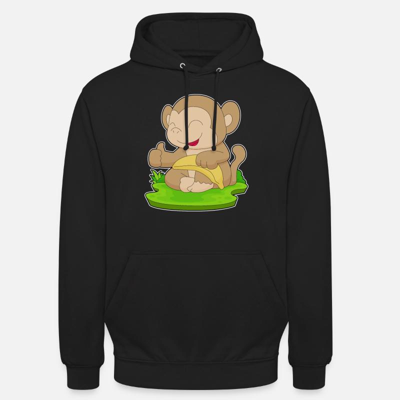 Singe Banane Fruit - Sweat-shirt à capuche unisexe - noir