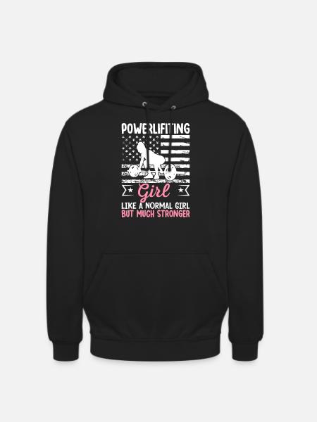 Powerlifter Much stronger Powerlifter - Unisex Hoodie - black