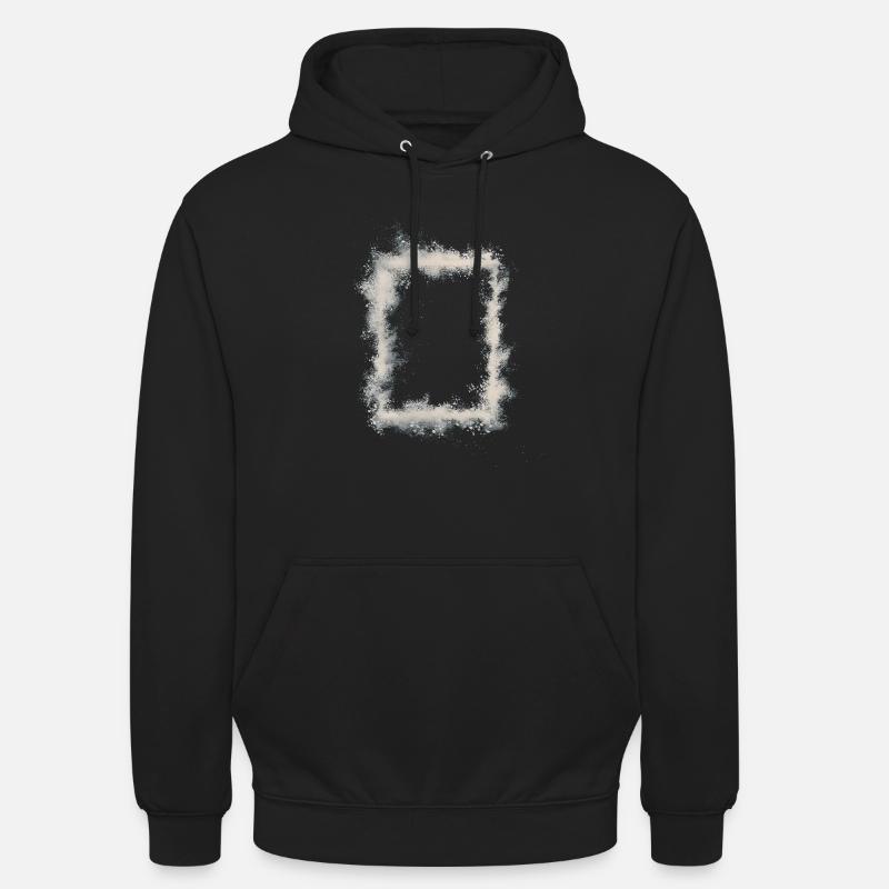 rectangle blanc - Sweat-shirt à capuche unisexe - noir