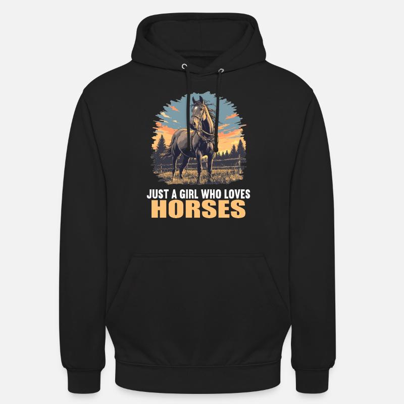 Chevaux Cheval - Sweat-shirt à capuche unisexe - noir