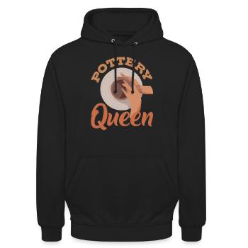 Lustiges Töpfer Töpfern Geschenk Geschenkidee - Unisex Hoodie - Schwarz - Vorne - Alina (178cm) & Michal (187cm)