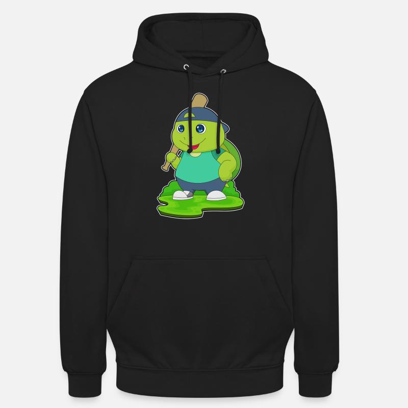 Batte de baseball Turtle - Sweat-shirt à capuche unisexe - noir