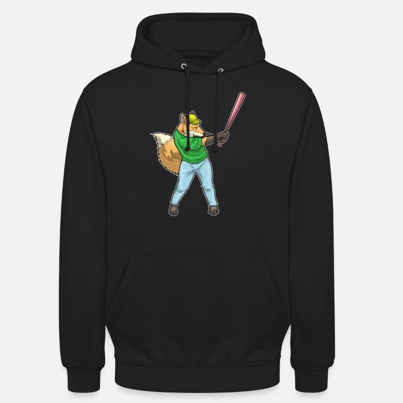 Batte de baseball Fox - Sweat-shirt à capuche unisexe - noir