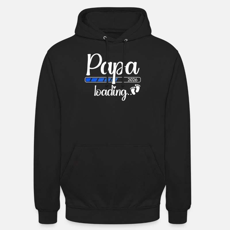 Papa 2026 Loading Werdender Papa 2026 - Unisex Hoodie - Schwarz