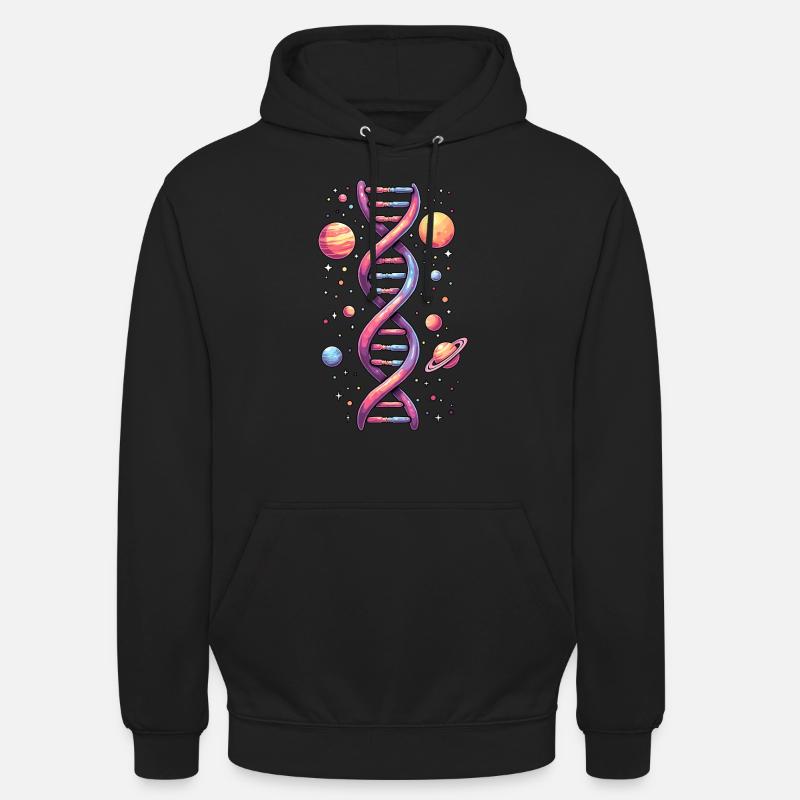Espace ADN double hélice - Sweat-shirt à capuche unisexe - noir