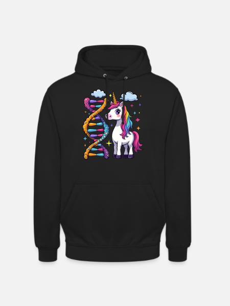 Einhorn DNA - Unisex Hoodie - Schwarz