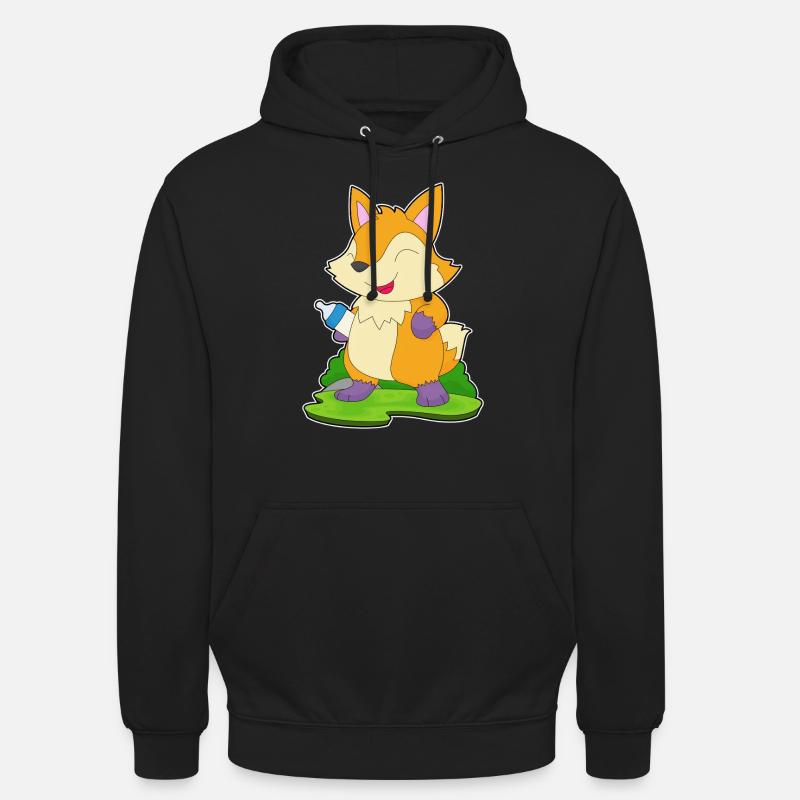 Fox Lait Biberon - Sweat-shirt à capuche unisexe - noir