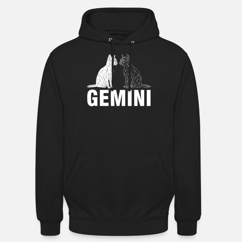 Gémeaux - Sweat-shirt à capuche unisexe - noir