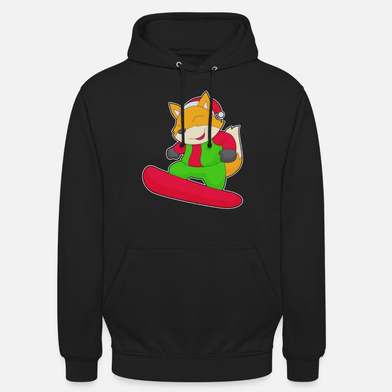 Fox Noël Snowboard - Sweat-shirt à capuche unisexe - noir