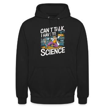Wissenschaft Laborant Laboratorium Technicus - Unisex Hoodie - Schwarz - Vorne - Alina (178cm) & Michal (187cm)