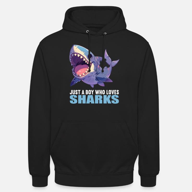 Requins Requin - Sweat-shirt à capuche unisexe - noir