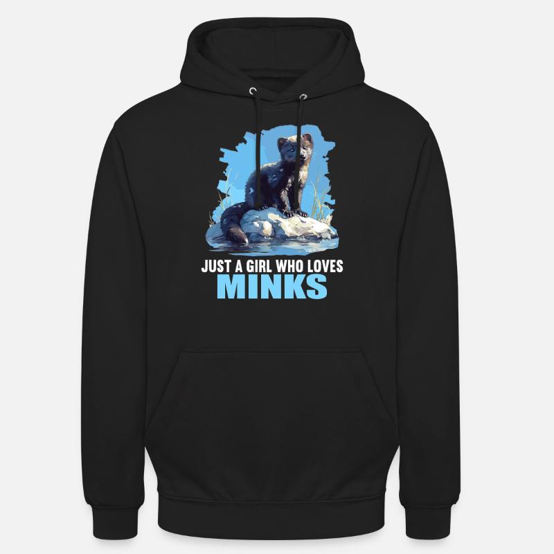 Vison Vison - Sweat-shirt à capuche unisexe - noir