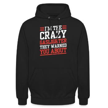 True Professional Gaslighting - Unisex Hoodie - black - Front - Alina (178cm) & Michal (187cm)