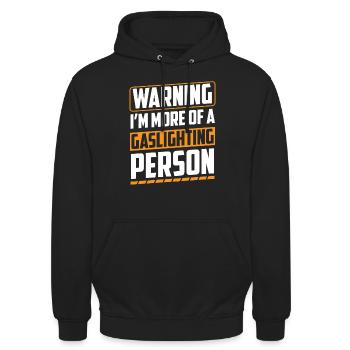 True Professional Gaslighting - Unisex Hoodie - black - Front - Alina (178cm) & Michal (187cm)