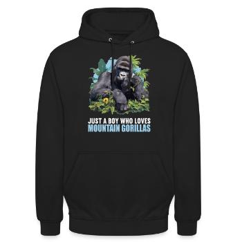 Berggorillas Berggorilla - Unisex Hoodie - Schwarz - Vorne - Alina (178cm) & Michal (187cm)