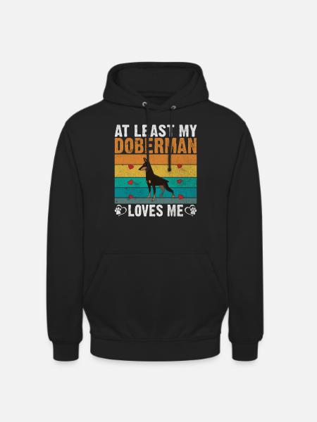 Cadeaux Doberman - Sweat-shirt à capuche unisexe - noir