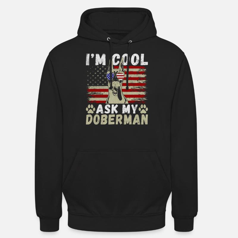 Cadeaux Doberman - Sweat-shirt à capuche unisexe - noir