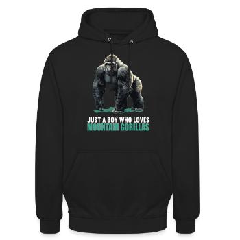 Berggorillas Berggorilla - Unisex Hoodie - Schwarz - Vorne - Alina (178cm) & Michal (187cm)