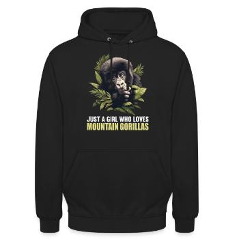 Berggorillas Berggorilla - Unisex Hoodie - Schwarz - Vorne - Alina (178cm) & Michal (187cm)