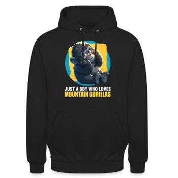 Berggorillas Berggorilla - Unisex Hoodie - Schwarz - Vorne - Alina (178cm) & Michal (187cm)