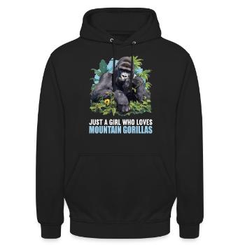 Berggorillas Berggorilla - Unisex Hoodie - Schwarz - Vorne - Alina (178cm) & Michal (187cm)