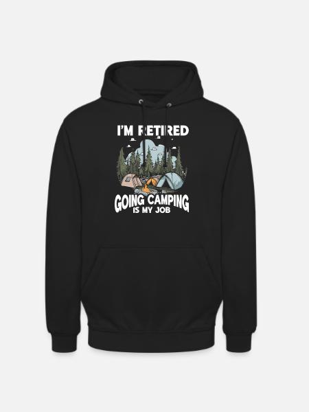 Camping Campfire Camper - Unisex Hoodie - black
