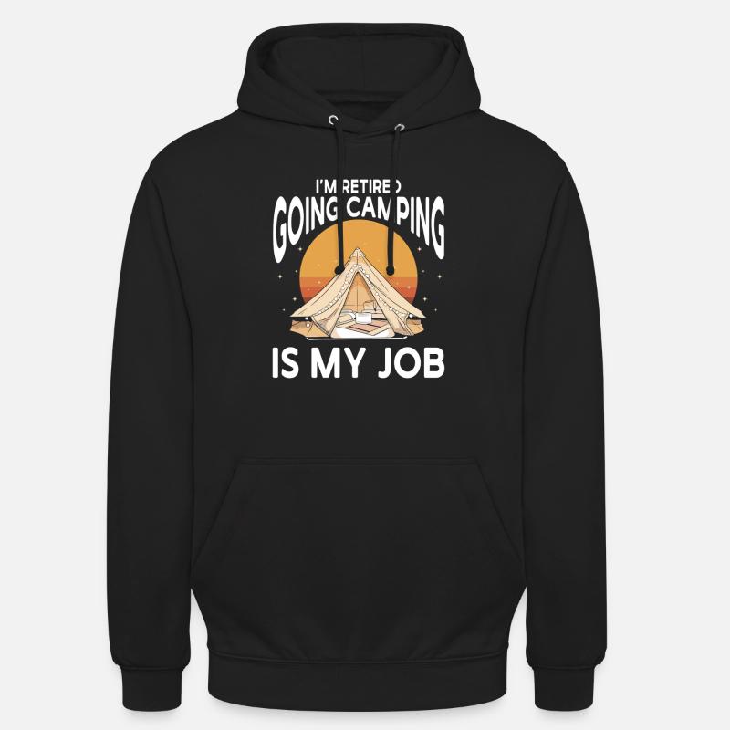 Camping Campfire Camper - Unisex Hoodie - Schwarz