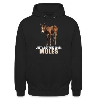 Maultiere Maultier - Unisex Hoodie - Schwarz - Vorne - Alina (178cm) & Michal (187cm)