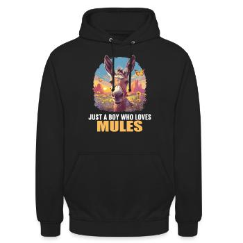 Maultiere Maultier - Unisex Hoodie - Schwarz - Vorne - Alina (178cm) & Michal (187cm)